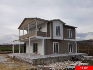 129 m2 ev - 26 m2 veranda , 3 oda, 1 salon, 1 mutfak, 1 banyo - wc